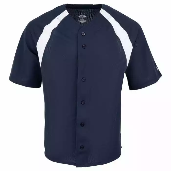 Mizuno Full Button Mesh Colorblock Men's Jersey 3 Mizuno Full Button Mesh Colorblock Men's Jersey - Image 3