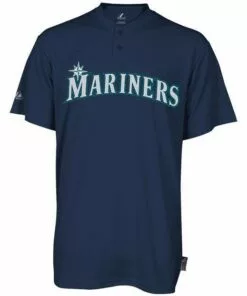 Seattle Mariners Majestic Coolbase Two Button Youth Jersey