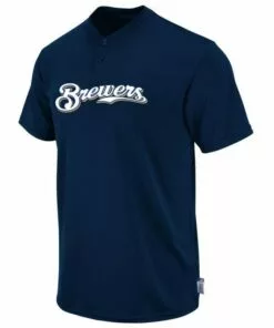Milwaukee Brewers Majestic Cool Base 2-Button Youth Replica Jersey