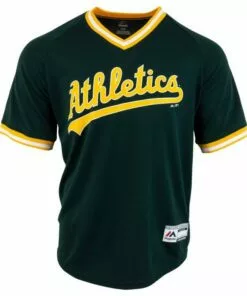Oakland Athletics Majestic Cool Base V-Neck Youth Jersey