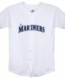 Seattle Mariners Majestic Cool Base Pro Style Youth Jersey