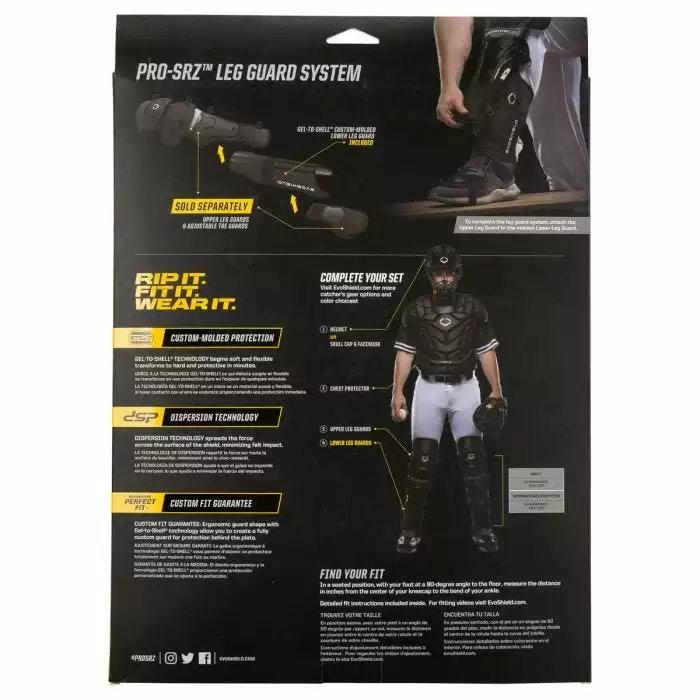 EvoShield Pro-SRZ Gel-to-Shell Intermediate/Fastpitch Lower Leg Guards 4 EvoShield Pro-SRZ Gel-to-Shell Intermediate/Fastpitch Lower Leg Guards - Image 4