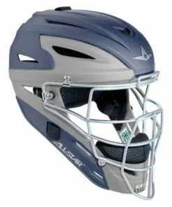 All Star MVP2510MTT Matte Two-Tone Youth Catcher's Helmet -Women Fastpitch Softball Equipment shop homerun all star catcher equipment mvp2510mtt matte two tone youth helmet inset1