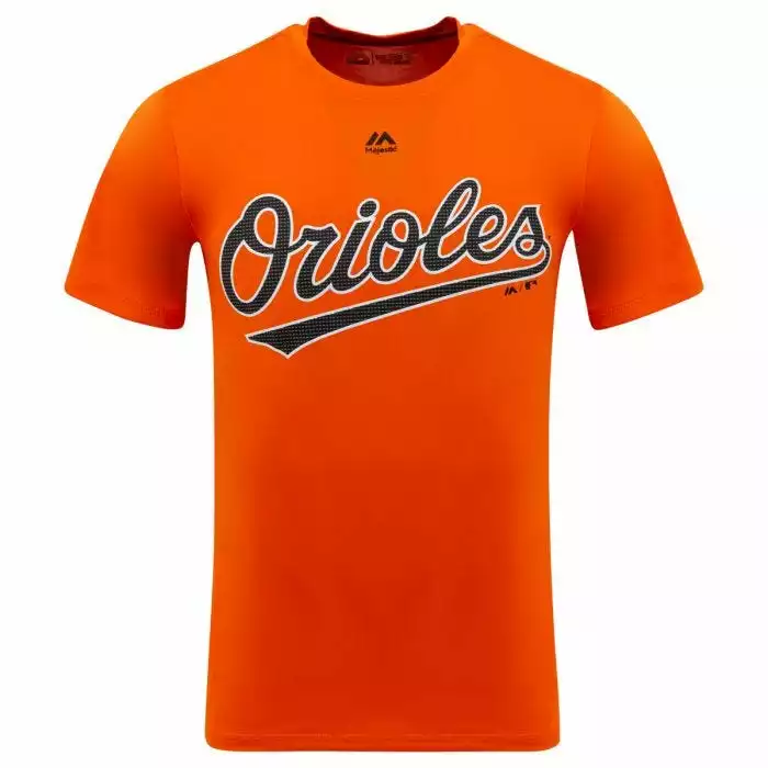 Baltimore Orioles Majestic Cool Base Evolution Adult T-Shirt 1 Baltimore Orioles Majestic Cool Base Evolution Adult T-Shirt