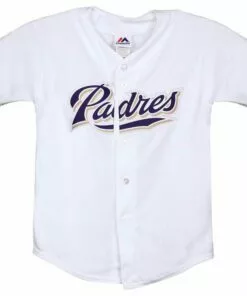 San Diego Padres Majestic Cool Base Pro Style Youth Jersey -Women Fastpitch Softball Equipment shop majestic baseball apparel upper body san diego padres cool base pro style jersey youth inset1