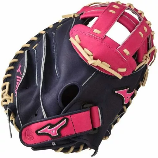 Mizuno MVP Prime SE GXS50PSE4 34" Adult Fastpitch Catcher's Mitt - Navy/Pink -Women Fastpitch Softball Equipment shop mizuno softball gloves 312310 51p mvp prime se gxs50pse4 navy pink fastpitch adult