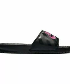 Nike Benassi JDI Women's Slide Sandals - Black/Vivid Pink/Black