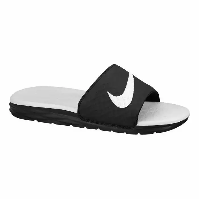 Nike Women's Benassi Solarsoft Slide 2 Sandal - Black/White 3 Nike Women's Benassi Solarsoft Slide 2 Sandal - Black/White - Image 3