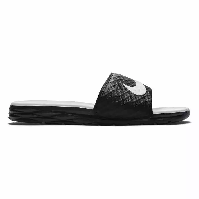 Nike Women's Benassi Solarsoft Slide 2 Sandal - Black/White 4 Nike Women's Benassi Solarsoft Slide 2 Sandal - Black/White - Image 4