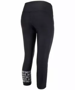 Nike Power Women's Training Crop Pants - Black/White/Grey -Women Fastpitch Softball Equipment shop nike womens training power crop pants blk wht gry inset2