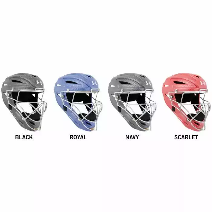 Under Armour Pro Matte Carbon Adult Catcher's Helmet 4 Under Armour Pro Matte Carbon Adult Catcher's Helmet - Image 4